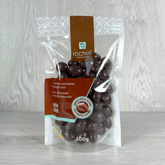 Rochef - Dark chocolate covered oven roasted Almonds 300g