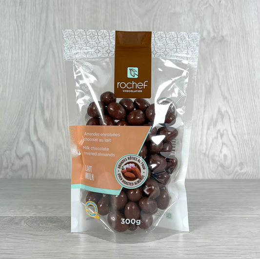 Rochef - Milk Chocolate covered oven roasted Almonds 300g