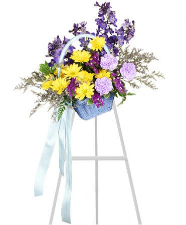 Blessed Blue Basket Standing Spray
