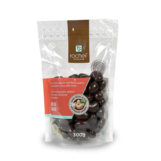 Dark chocolate salted rosted covered cashews