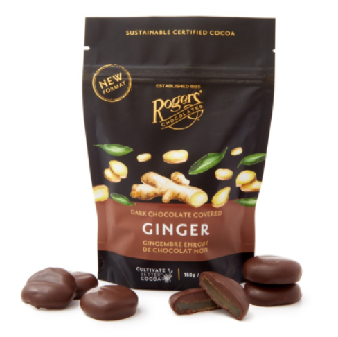 Rogers' Dark Chocolate Covered Ginger 160g