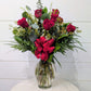Red Rose Vase - Dozen